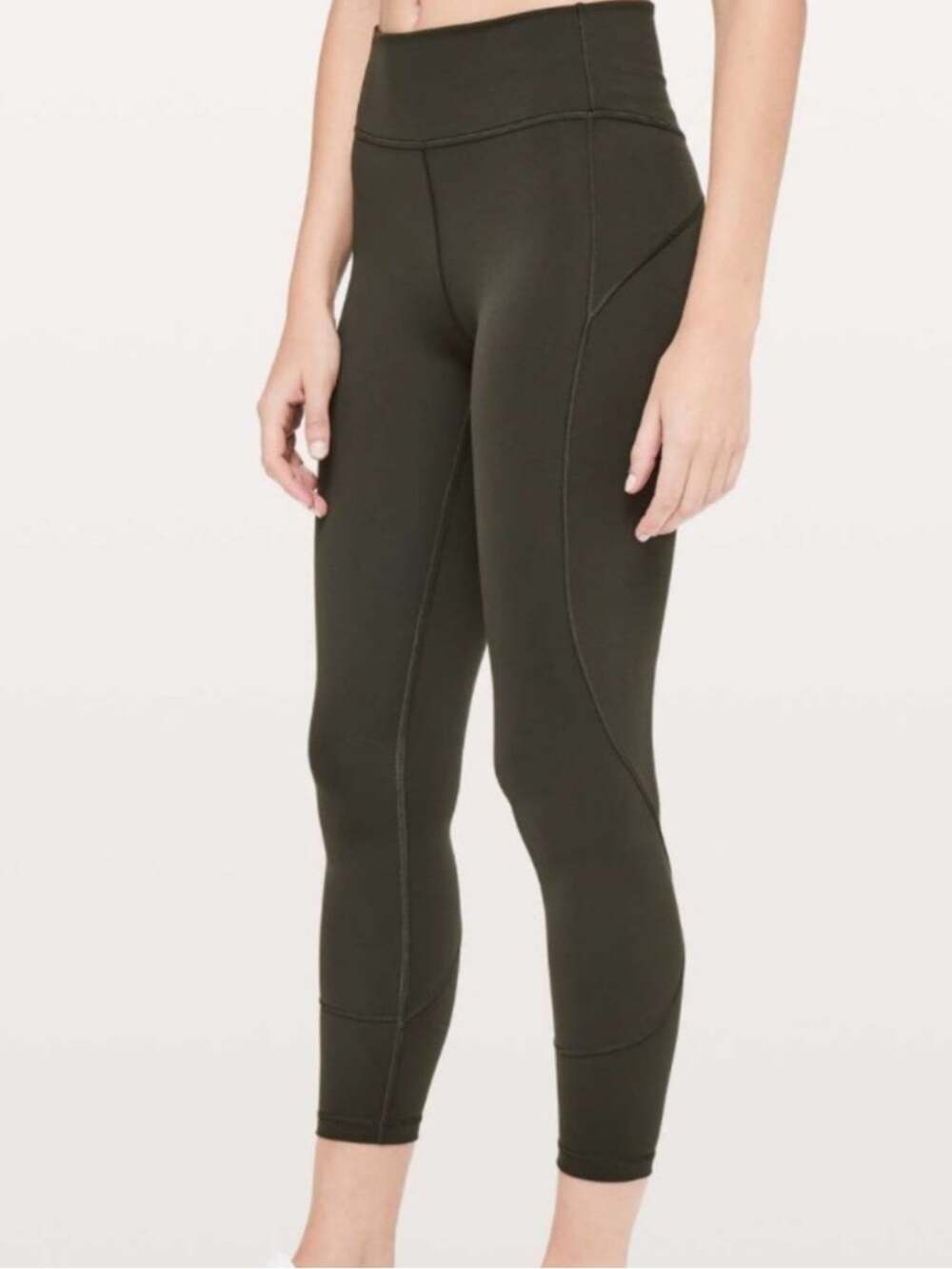 Lululemon Olive Green 7/8 Everlux 25” Tights